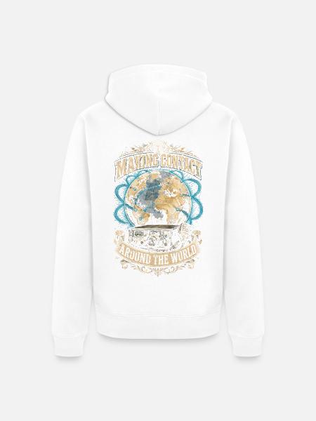Amateurfunk Amateurfunker - Unisex Premium Bio Zip Hoodie - Weiß