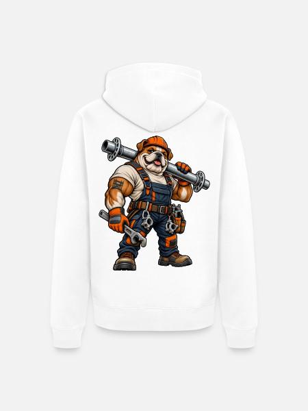 Gerüstbauer Handwerk / Handwerker - Unisex Premium Bio Zip Hoodie - Weiß