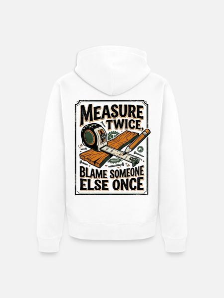 Carpenter Life – Woodworking & Tools Design - Unisex Premium Bio Zip Hoodie - Weiß