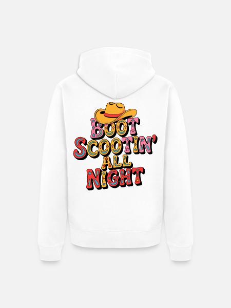 Western Line Dance - Unisex Premium Bio Zip Hoodie - Weiß