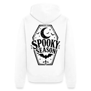 Spooky Season - Unisex Premium Bio Zip Hoodie - Weiß - Hinten - Thijin (182cm)