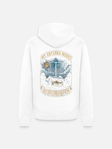 Amateurfunk Amateurfunker - Unisex Premium Bio Zip Hoodie - Weiß