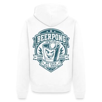 Beer Pong - Unisex Premium Bio Zip Hoodie - Weiß - Hinten - Thijin (182cm)
