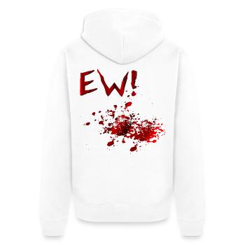 Halloween-Kostüm-Blutflecken - Unisex Premium Bio Zip Hoodie - Weiß - Hinten - Thijin (182cm)