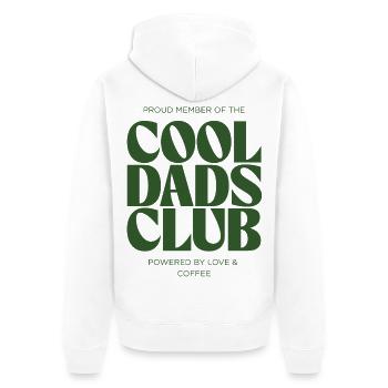 Cool Dads Club Papa Vatertag Geburtstag Kaffee - Unisex Premium Bio Zip Hoodie - Weiß - Hinten - Thijin (182cm)
