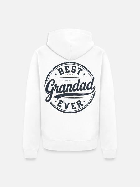 Bester Opa aller Zeiten - Unisex Premium Bio Zip Hoodie - Weiß