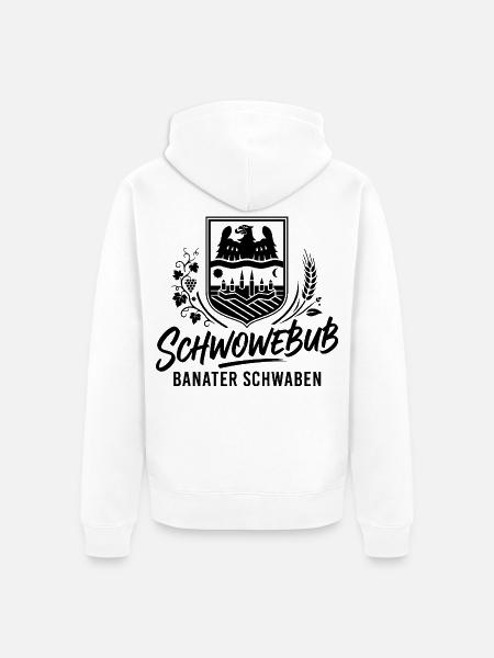 Banater Schwaben | Schwowebub | Tradition - Unisex Premium Bio Zip Hoodie - Weiß