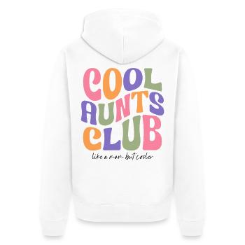 Cool Aunts Club Tante Aunt Gift Patentante Geburt - Unisex Premium Bio Zip Hoodie - Weiß - Hinten - Thijin (182cm)