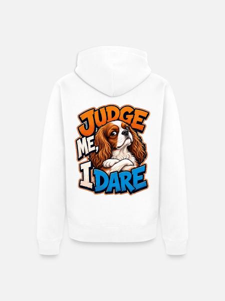 Kavallerier King Charles Spaniel - Unisex Premium Bio Zip Hoodie - Weiß
