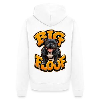 Staffordshire Bull Terrier - Unisex Premium Bio Zip Hoodie - Weiß - Hinten - Thijin (182cm)