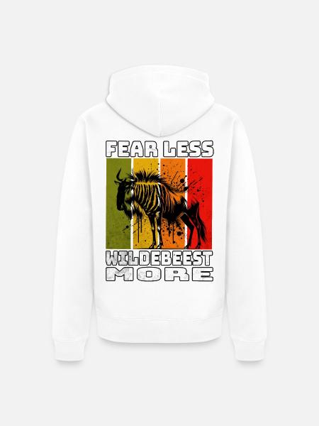 Wildebeest Gnu - Unisex Premium Bio Zip Hoodie - Weiß