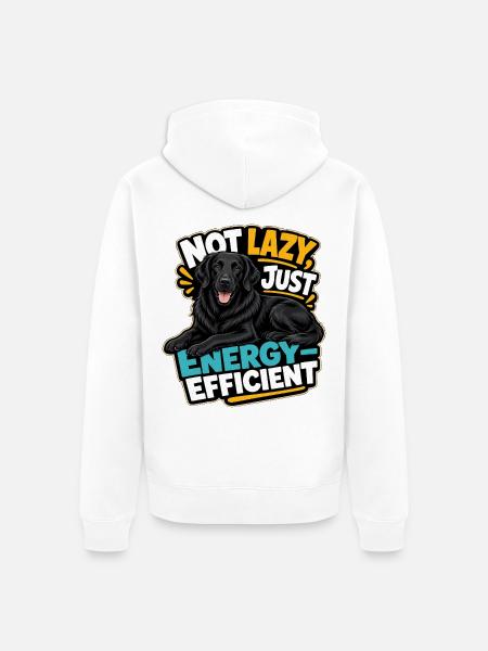 Glatthaariger Retriever - Unisex Premium Bio Zip Hoodie - Weiß