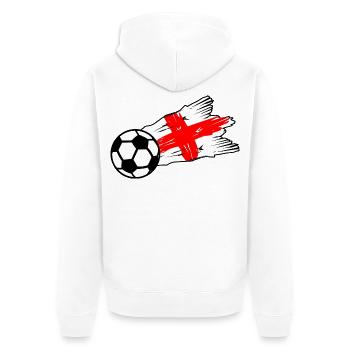 St Georg Kreuz Fußball Graffiti - Unisex Premium Bio Zip Hoodie - Weiß - Hinten - Thijin (182cm)