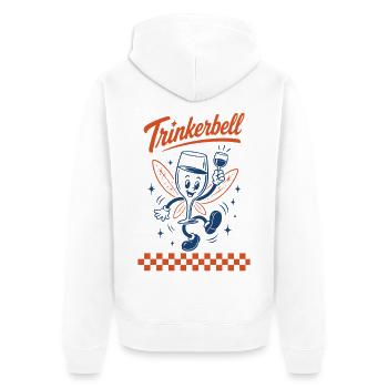 Wein Trinkerbell Weinfest Weinliebhaber - Unisex Premium Bio Zip Hoodie - Weiß - Hinten - Thijin (182cm)
