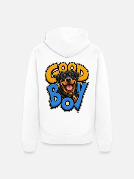 Rottweiler - Unisex Premium Bio Zip Hoodie - Weiß