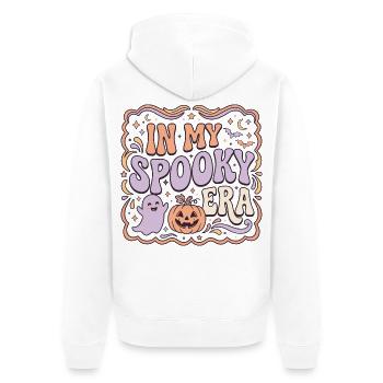 In meiner gruseligen Ära - Unisex Premium Bio Zip Hoodie - Weiß - Hinten - Thijin (182cm)