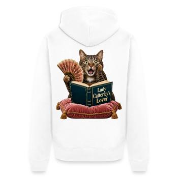 Lady Catterleys Geliebte - Unisex Premium Bio Zip Hoodie - Weiß - Hinten - Thijin (182cm)