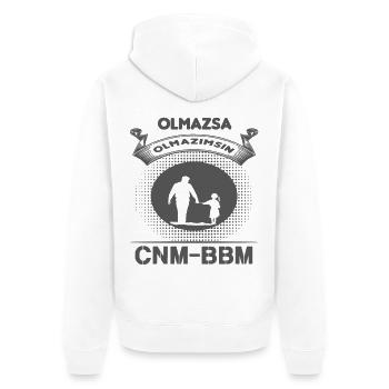 Olmazsa Olmazimsin Canim Babam Türkisch Vatertag - Unisex Premium Bio Zip Hoodie - Weiß - Hinten - Thijin (182cm)