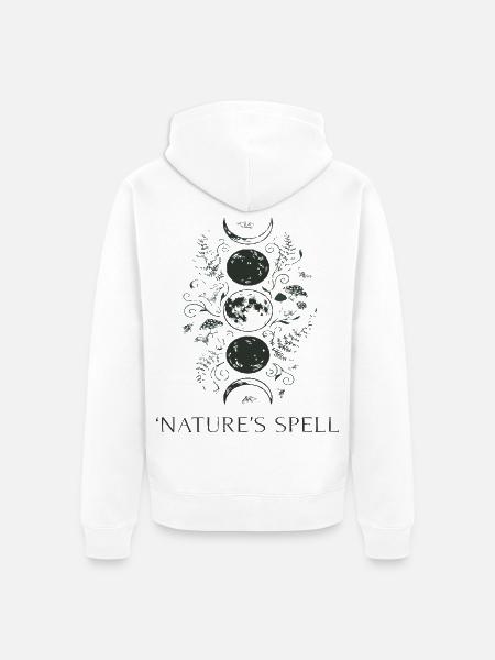Naturzauber Mondkreis - Unisex Premium Bio Zip Hoodie - Weiß