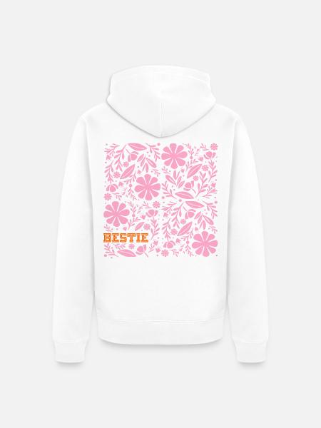 Geschenke für Freundin, Bestie - Unisex Premium Bio Zip Hoodie - Weiß