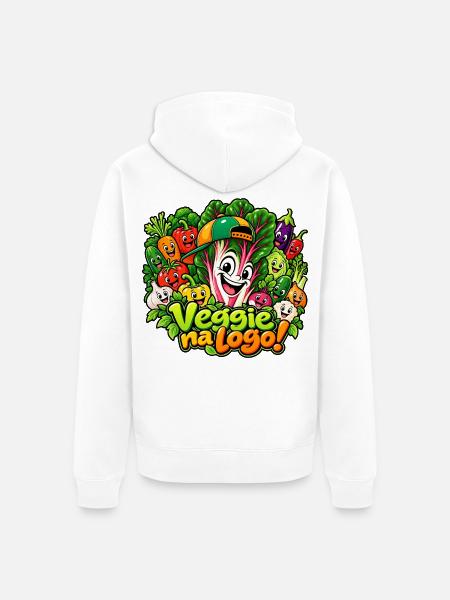 Lustiger Mangold - Unisex Premium Bio Zip Hoodie - Weiß