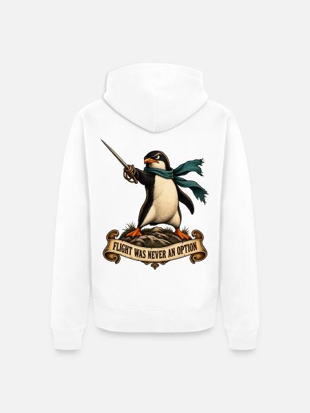 Flight Was Never an Option - Unisex Premium Bio Zip Hoodie - Weiß