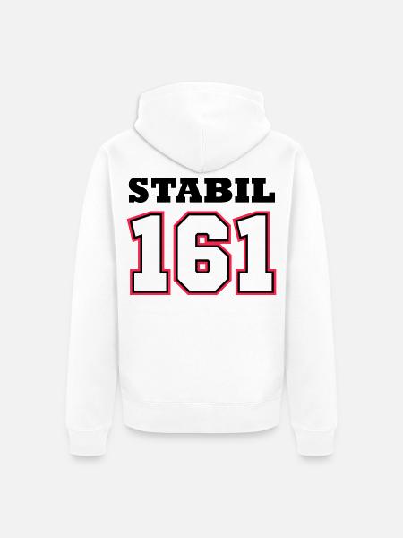 STABIL 161 - FOOTBALL RED - Unisex Premium Bio Zip Hoodie - Weiß