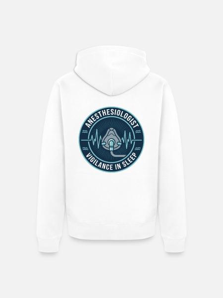 Anästhesisten-Atemmasken-Abzeichen-Geschenk - Unisex Premium Bio Zip Hoodie - Weiß
