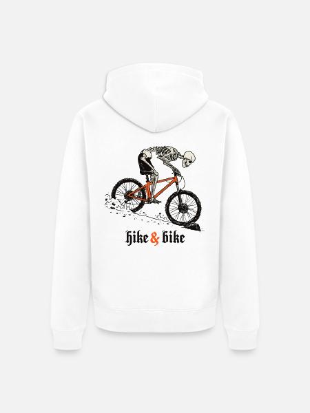 Hike nd bike - Unisex Premium Bio Zip Hoodie - Weiß