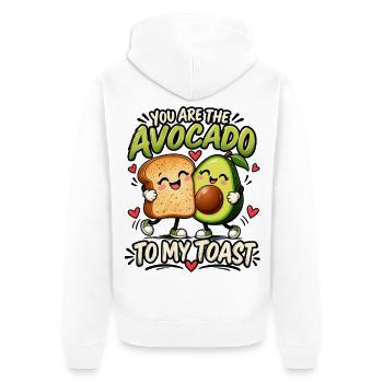 Valentinstag Paare You are the Avocado to my toast - Unisex Premium Bio Zip Hoodie - Weiß - Hinten - Thijin (182cm)