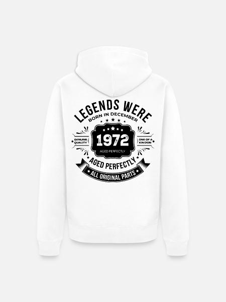 Dezember 1972 - Unisex Premium Bio Zip Hoodie - Weiß