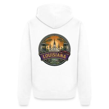 Louisiana New Orleans Bayou Reisesouvenir - Unisex Premium Bio Zip Hoodie - Weiß - Hinten - Thijin (182cm)