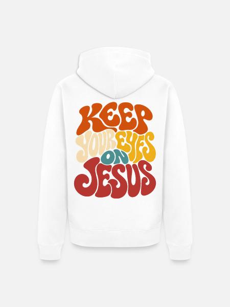 Christlicher Spruch Jesus Glaube - Unisex Premium Bio Zip Hoodie - Weiß