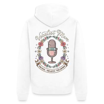 Vocalist Mom The Idol The Myth Music Enthusiast - Unisex Premium Bio Zip Hoodie - Weiß - Hinten - Thijin (182cm)