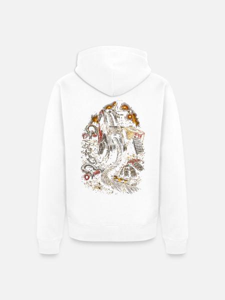 Abschleppfahrer Abschlepper Pannenhelfer - Unisex Premium Bio Zip Hoodie - Weiß