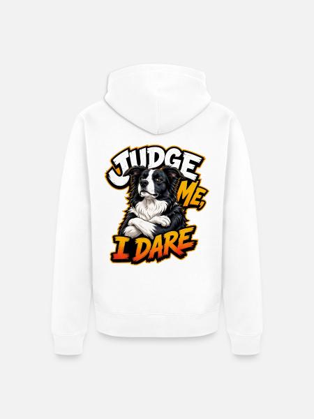 Border Collie - Unisex Premium Bio Zip Hoodie - Weiß