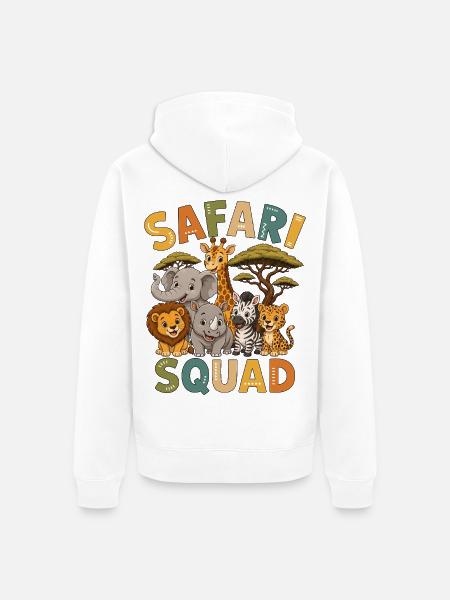 Safari Squad - Unisex Premium Bio Zip Hoodie - Weiß