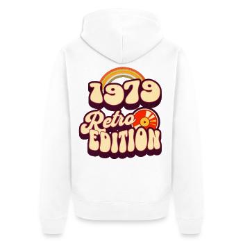 1979 Retro Edition Geburtstag Vintage 70er Spruch - Unisex Premium Bio Zip Hoodie - Weiß - Hinten - Thijin (182cm)
