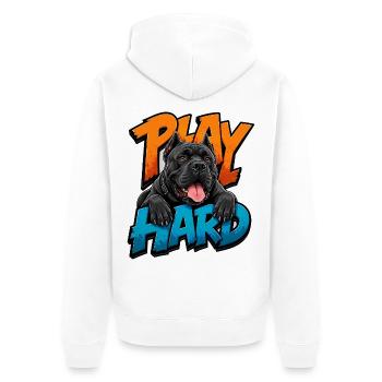 Cane Corso - Unisex Premium Bio Zip Hoodie - Weiß - Hinten - Thijin (182cm)