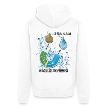 Osmose Fanshirt - Unisex Premium Bio Zip Hoodie - Weiß - Hinten - Thijin (182cm)