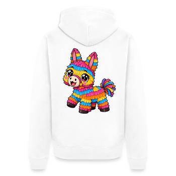 Piñata Kawaii Style – Süßes Party Motiv - Unisex Premium Bio Zip Hoodie - Weiß - Hinten - Thijin (182cm)