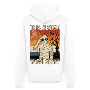 This is some Wrap Sheet lustige Mumie Halloween - Unisex Premium Bio Zip Hoodie - Weiß - Hinten - Thijin (182cm)