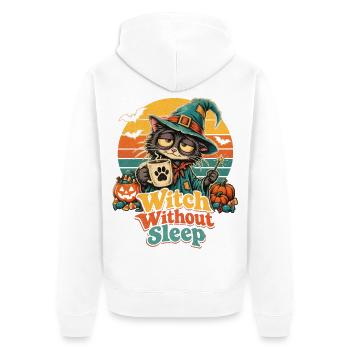 Halloween Krankenschwester Mumie Nachtschicht RN - Unisex Premium Bio Zip Hoodie - Weiß - Hinten - Thijin (182cm)
