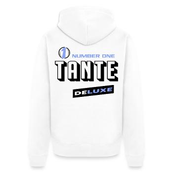 Tante Number One Deluxe Bester Familie Beste Tante - Unisex Premium Bio Zip Hoodie - Weiß - Hinten - Thijin (182cm)