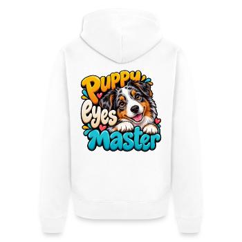 Australian Shepherd - Unisex Premium Bio Zip Hoodie - Weiß - Hinten - Thijin (182cm)