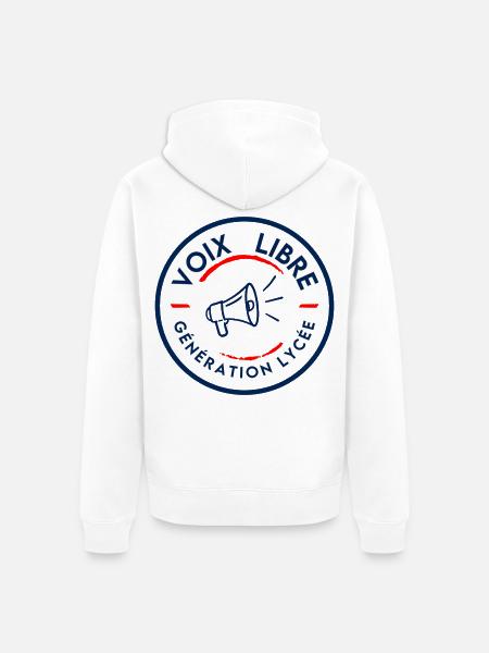 Freie Highschool-Generation - Unisex Premium Bio Zip Hoodie - Weiß