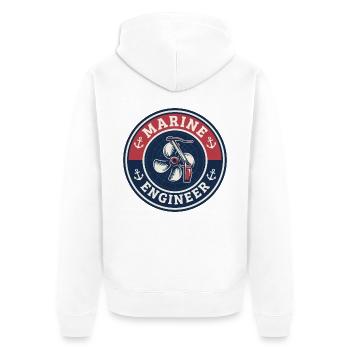 Vintage-Schraubenanker des Schiffsschiffs - Unisex Premium Bio Zip Hoodie - Weiß - Hinten - Thijin (182cm)