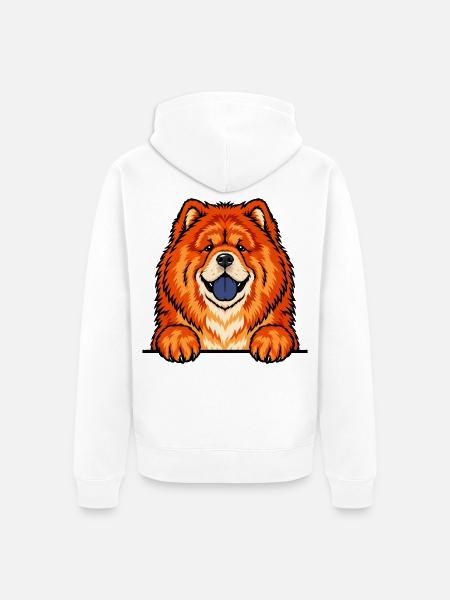 Chow Chow - Unisex Premium Bio Zip Hoodie - Weiß