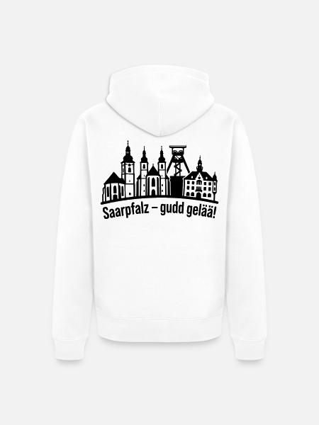 Saarpfalz Stadt Silhouette - Unisex Premium Bio Zip Hoodie - Weiß