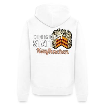 Hobbybäcker Geschenk für den ersten Festkuchen - Unisex Premium Bio Zip Hoodie - Weiß - Hinten - Thijin (182cm)